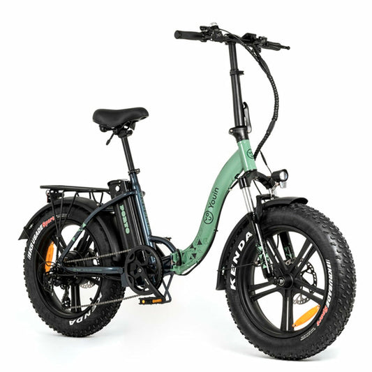 YOUIN BICICLETA URBANA ELÉTRICA PORTO II RODA FAT 20" VERDE
