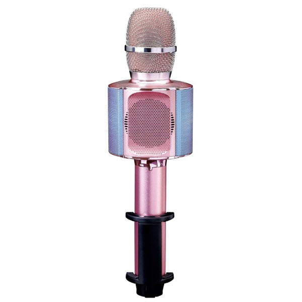 LENCO MICROFONE KARAOKE C\COLUNA INCORP. LUZES C\ BLUETOOTH ROSA
