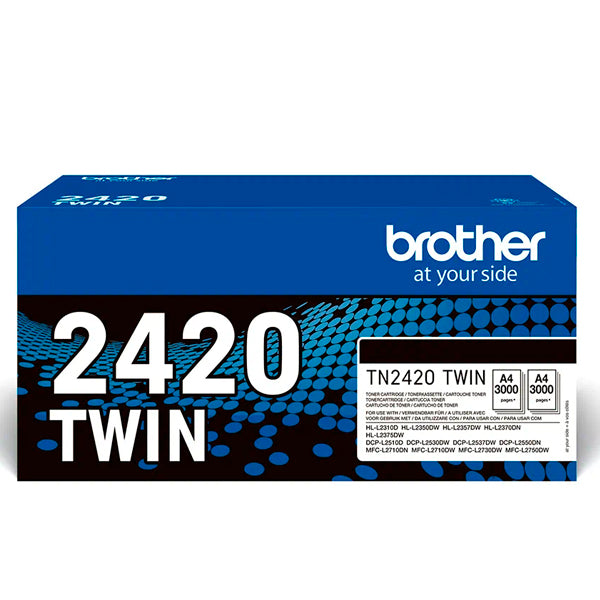 BROTHER TONER PRETO PACK DE 2 TN2420
