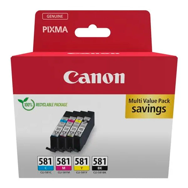 CANON TINTEIRO PACK CLI-581 C/M/Y/BK MULTI