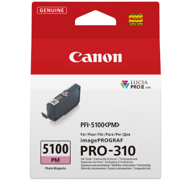 CANON PFI-5100 SERIES PHOTO MAGENTA INK TANK