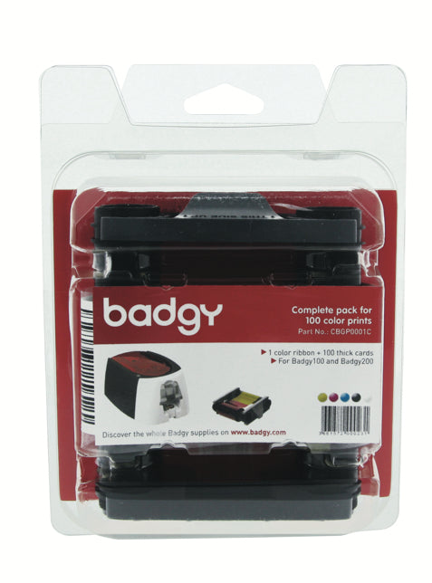 EVOLIS - BADGY CONSUMABLE PACK FOR 100 COLOR PRINTS
