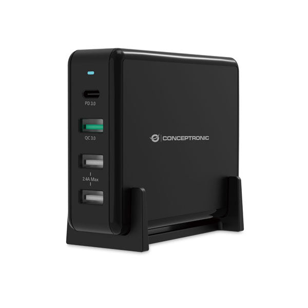 CONCEPTRONIC ESTACAO CARREGAMENTO DESKTOP 3X USB-A + 1X USB-C 65W