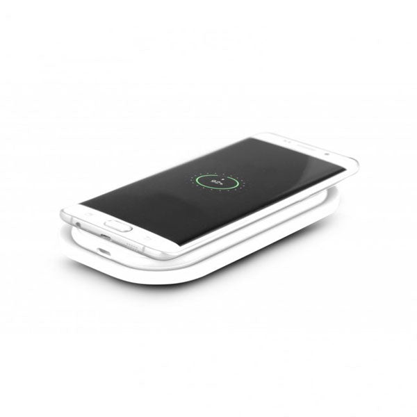 UF FREE POWERBANK QI WIRELESS 5.000MAH WIRELESS CHARGING STAND WHITE