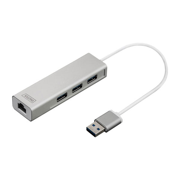 DIGITUS HUB USB 3.0 3XUSB-A/F + 1XUSB-A/M + 1XRJ45 GIGABIT 10/100/1000