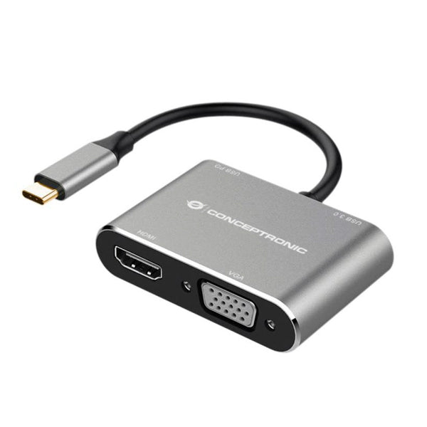 CONCEPTRONIC DOCK USB-C 1XHDMI 1XVGA 1XUSB3 PD100W