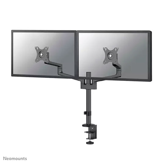 NEOMOUNTS NERO DOUBLE FLAT SCREEN DESK MOUNT 2 SCREENS 10-32 BLACK