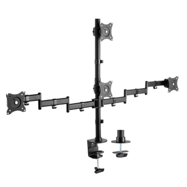AISENS SUPORTE SECR GIRATÓRIO INCLINÁVEL 4 MON 13-27" VESA 100X100MM MÁX8KG