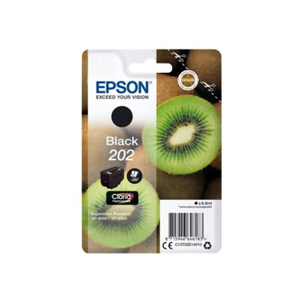 EPSON TINTEIRO PRETO 202 CLARIA PREMIUM XP-6000/6005