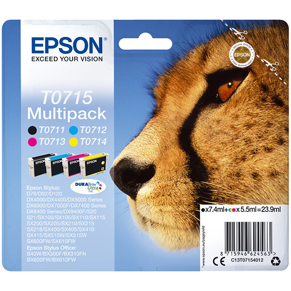 EPSON TINTEIRO PACK 4 CORES (T071140+240+340+440) C/FREQUENCIA