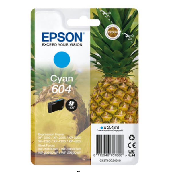 EPSON TINTEIRO AZUL 604 XP2200/05/3200/05/4200/05/WF2910/30/35/50 MOQ 10