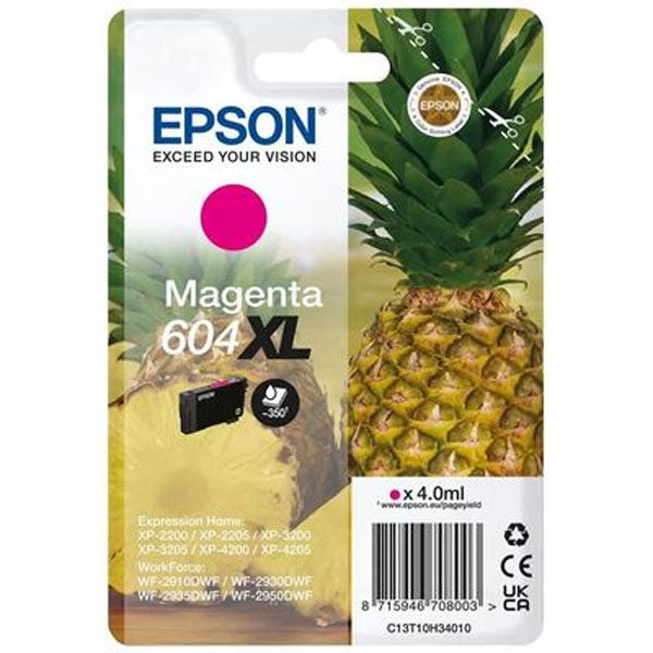 EPSON TINTEIRO MAGENTA 604XL XP2200/05/3200/05/4200/05/WF2910/30/35/50 MOQ 10