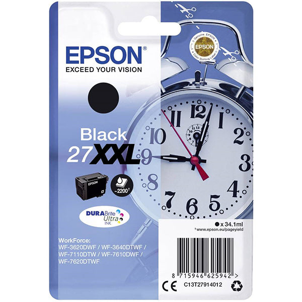 EPSON TINTEIRO PRETO 27XXL WF-3620-40/WF-7110-7610-7620 MOQ4