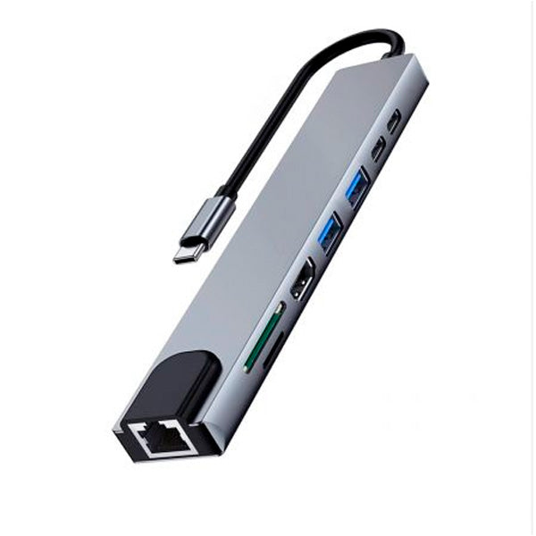 EWENT DOCK USB-C 1XHDMI 2XUSB3 1XRJ45 1XUSB-C 1XUSB-C PD 87W CARD READER