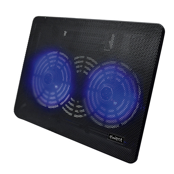 EWENT BASE PORTATIL 17" 2 SILENT LED FAN USB