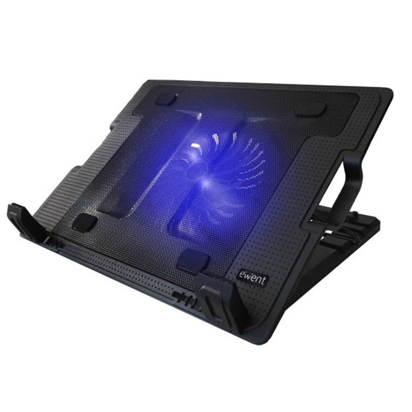 EWENT BASE PORTATIL 17" MULTI ANGLE STAND 2XUSB