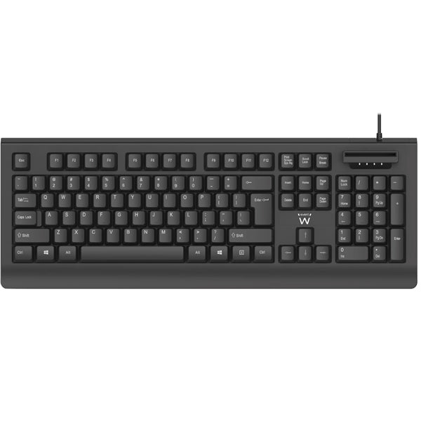 EWENT TECLADO COM LEITOR DE CARTÃO CIDADÃO USB BLACK
