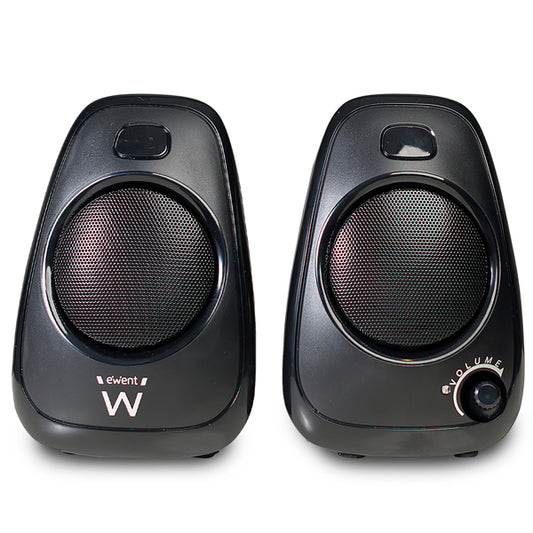 EWENT COLUNAS 2.0 10W VOLUME CONTROL USB POWERED BLACK