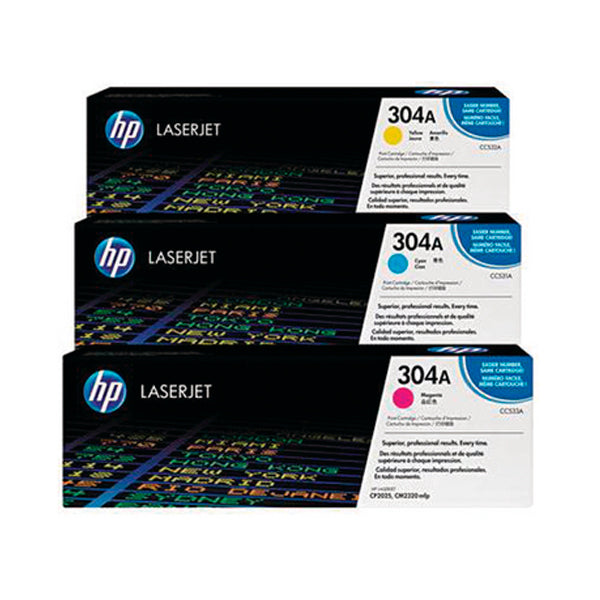 HP TONER 3-PACK AZUL MAGENTA AMARELO 304A