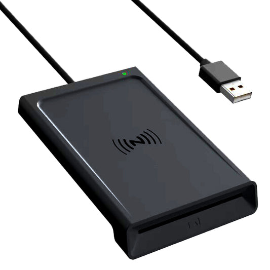LIFETECH LEITOR DE CARTOES CIDADAO NORMAL+ WIRELESS RFID USB 2.0 BLACK