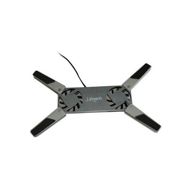LIFETECH BASE P/ PORTATIL STAND USB FAN SILVER 10" / 15.6"