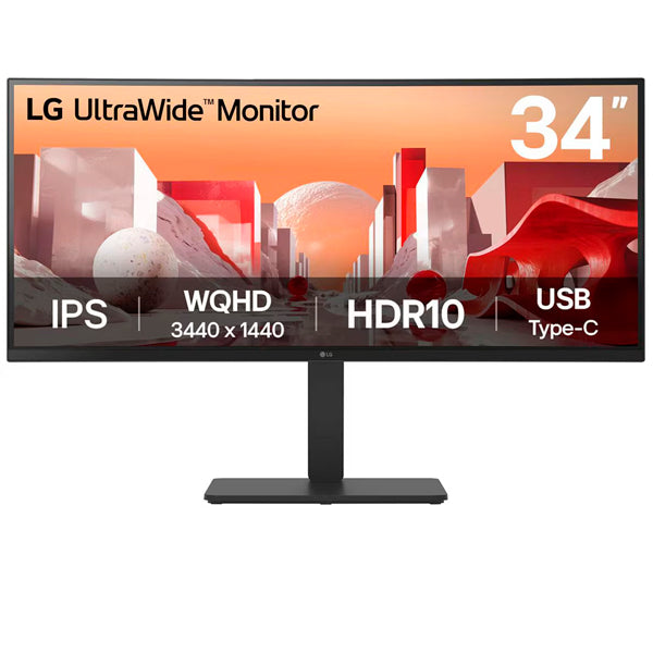 LG MONITOR IPS 34" 21:09 CURVO WQHD 60HZ HDMI DP USB-C RJ45 COLUNAS HAS 34BA75QE