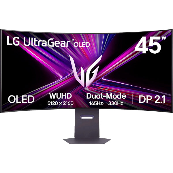 LG MONITOR OLED 45" DUAL 5K2K CURVO 165HZ HDMI DP USB-C COLUNAS HAS 45GX950A