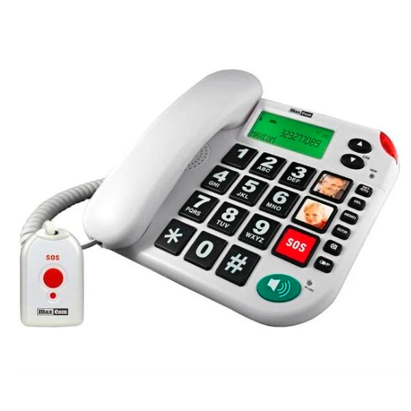 MAXCOM TELEFONE FIXO BRANCO SOS KXT481SOS