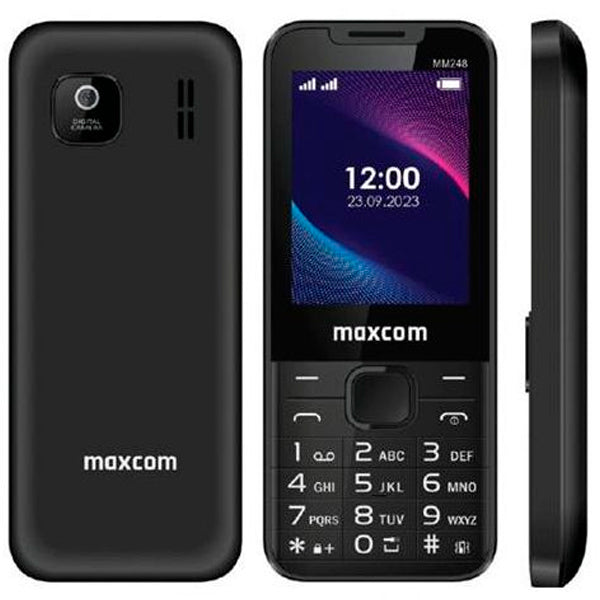 MAXCOM PHONE 4G DUAL SIM 2.4" BATERIA 1000MAH HANDS-FREE CAMERA BLACK MM248 4G