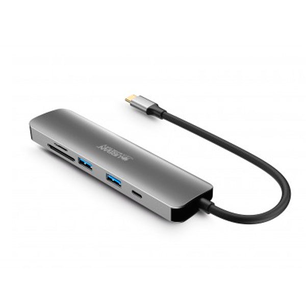 UF HUBEE 6 EM 1 HUB USB-C WITH 2 USB-A 1 HDMI 4K 2 CARD READERS AND 1 USB