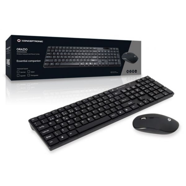CONCEPTRONIC TECLADO E RATO ORAZIO WIRELESS BLACK