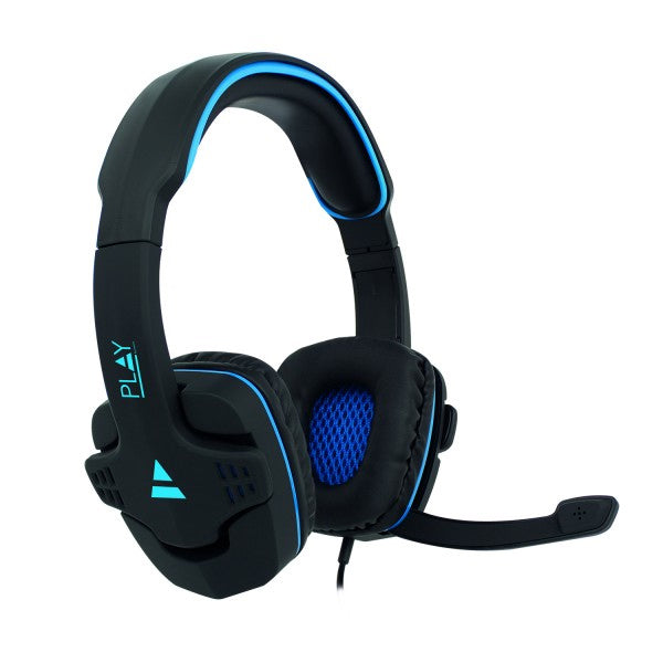 EWENT HEADSET GAMING PC 2X 3.5MM BLACK BLUE