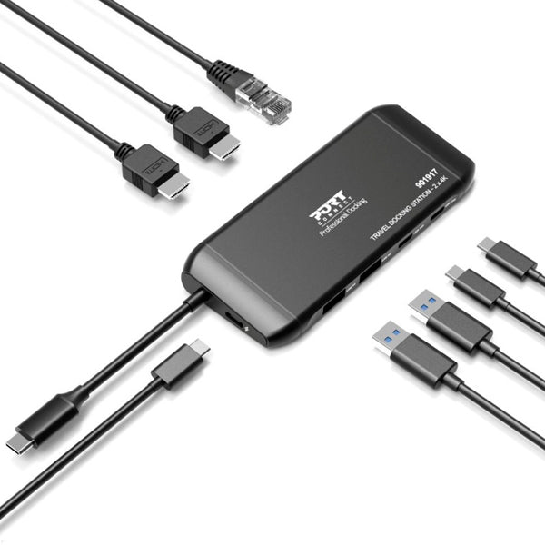 PORT DOCK 4K USB-C 2XHDMI 2XUSB-A 3.1 2XUSB-C 1XRJ45
