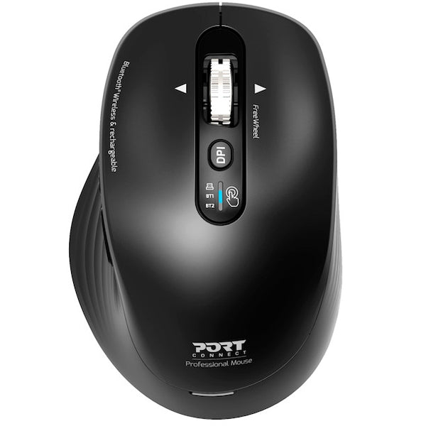 PORT RATO WIRELESS & BLUETOOTH BATERIA BUSINESS SCROLL MAGNETICO BLACK 3200DPI