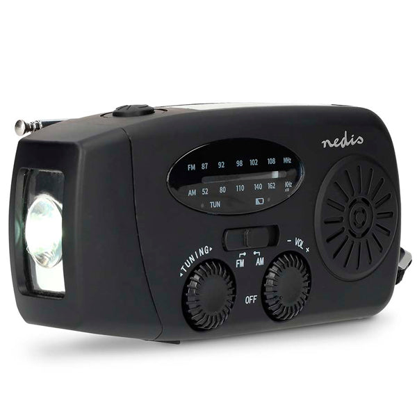 NEDIS RADIO EMERGENCIA SOLAR C\DINAMO FLASHLIGHT POWERBANK SIRENE