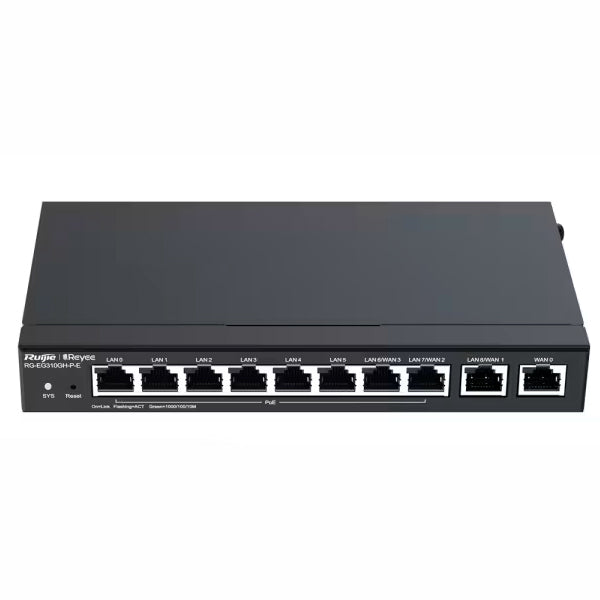 REYEE ROUTER 10 PORTAS 1.5GB 350 CLIENTES 8 POE +VPN
