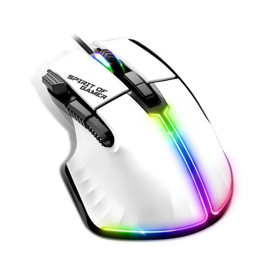 SPIRIT OF GAMER RATO GAMING PRO M5 RGB 12800DPI BRANCO