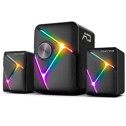 ADVANCE COLUNAS SOUNDPHONIC 11W RMS 2.1 RGB SPEAKER SET