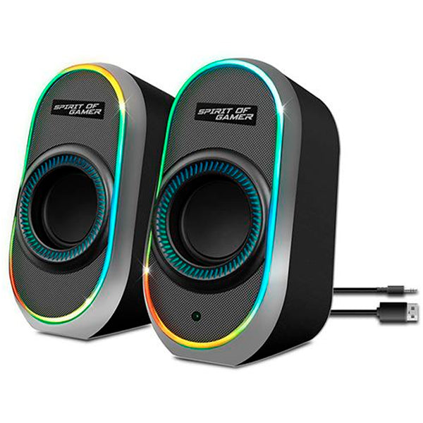 SPIRIT OF GAMER COLUNAS 2,0 USB POWER BLACK