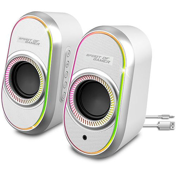 SPIRIT OF GAMER COLUNAS 2,0 USB POWER WHITE