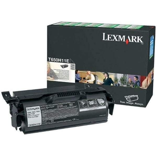 LEXMARK TONER PRETO ELEV CAPAC C/RET T650/652