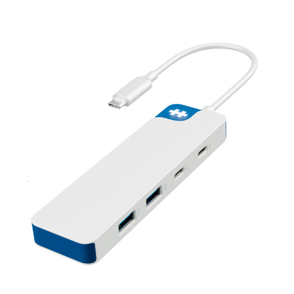 HYPER HUB USB-C DRIVEFLEX 2XUSB-C + 2XUSB-A 3 BRANCO LOGO C/LED
