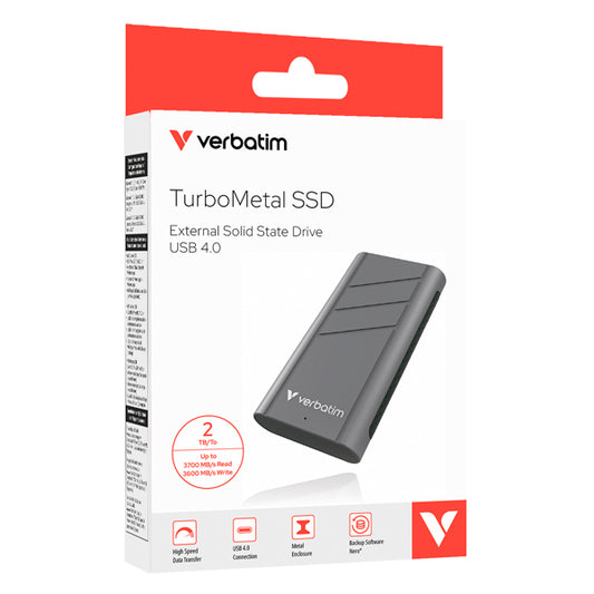 VERBATIM SSD EXTERNO TURBO METAL 2TB USB4 USB-C