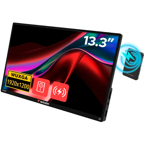 VERBATIM MONITOR PORTATIL TOUCH 13.3" IPS WUXGA C/WIRELESS POWER SUPPLY