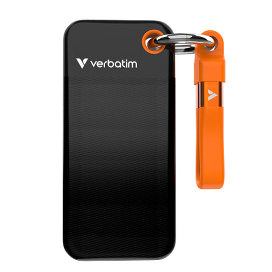 VERBATIM SSD EXTERNO POCKET 128GB USB-C BLACK/ ORANGE