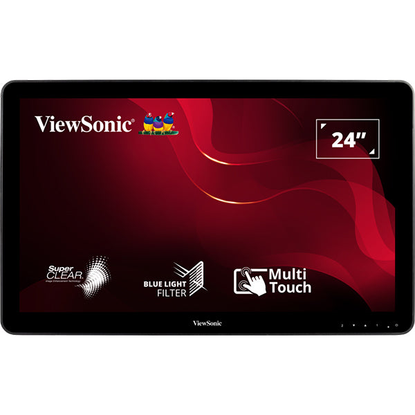 VIEWSONIC MONITOR LED 24" (23.6) TOUCHSCREEN FHD VGA HDMI DP USB COLUNAS TD2430