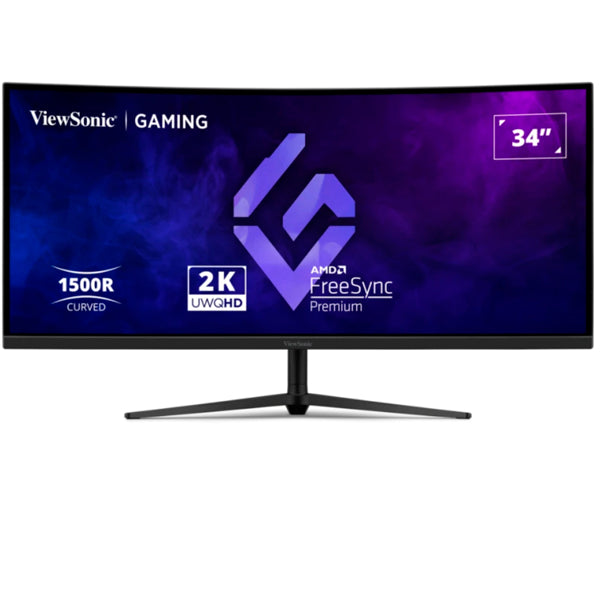 VIEWSONIC MONITOR VA 34" UWQHD CURVO 1MS 180HZ HDMI DP COLUNAS HAS VX3418C-2K