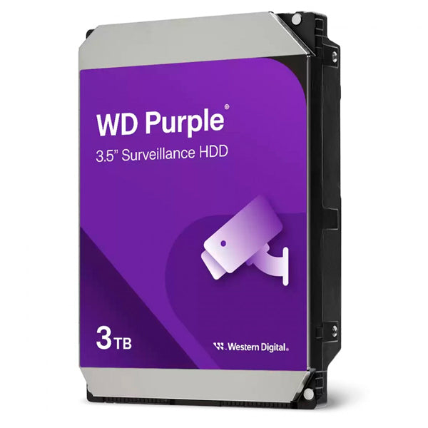 WD HDD 3.5" 3TB SATA 128MB SURVEILLANCE PURPLE