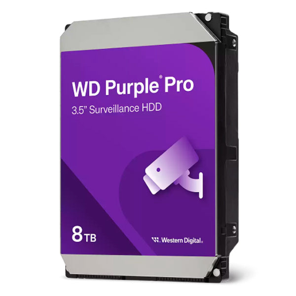 WD HDD 3.5" 8TB 256MB 7200RPM SATA SURVEILLANCE PURPLE PRO