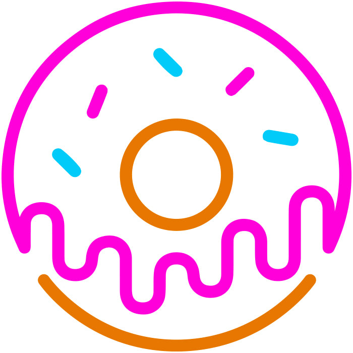 CANDY SHOCK - LED SIGN 40 DONUT (PINK/ORANGE/ICE BLUE)